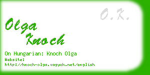 olga knoch business card